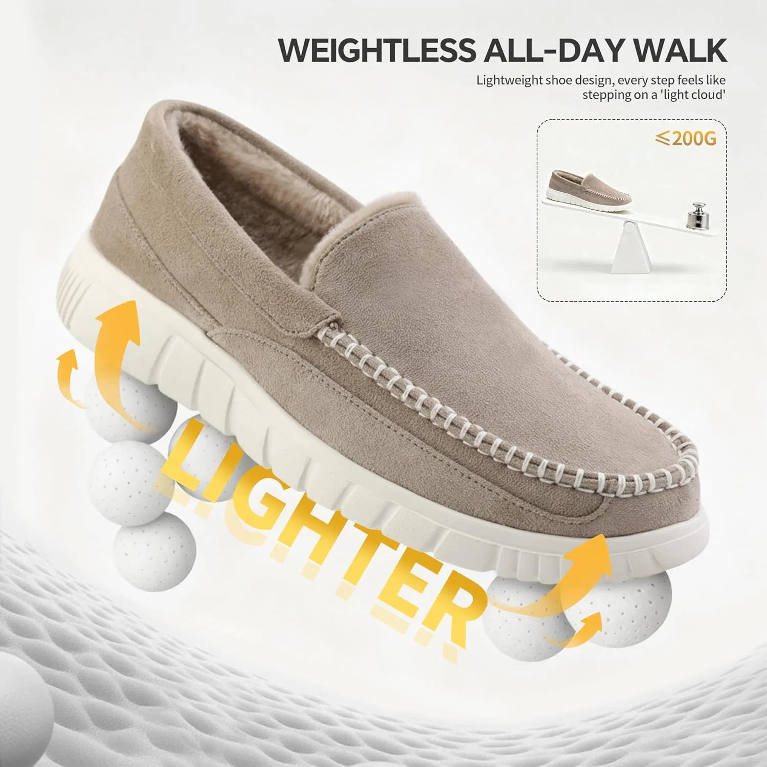 Слипоны с искусственным мехом, shoeslocker, Коричневый — фото 4
