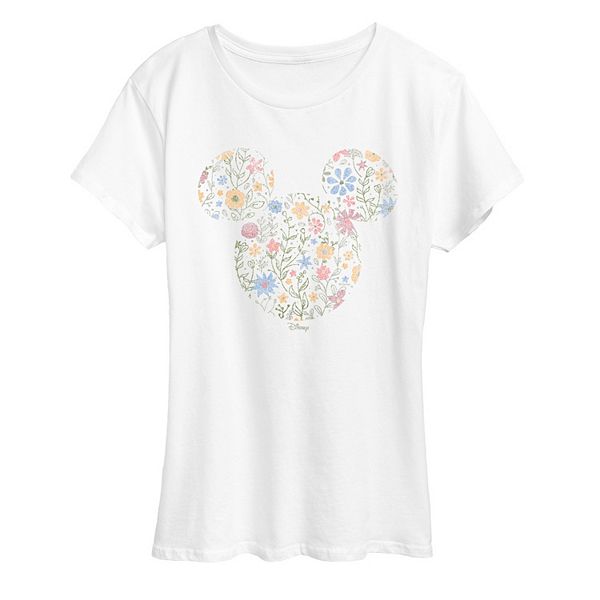 

Женская футболка с принтом Mickey Mouse и весенними цветами Disney, White, Белый, Женская футболка с принтом Mickey Mouse и весенними цветами Disney, White