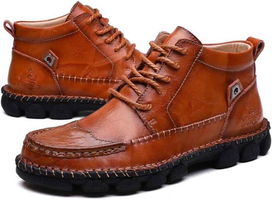 

Мужские военные ботинки, осенне-зимние модные ботильоны для работы и прогулок, коричневые - 41/UK 7.5/US 8 Jlfzc