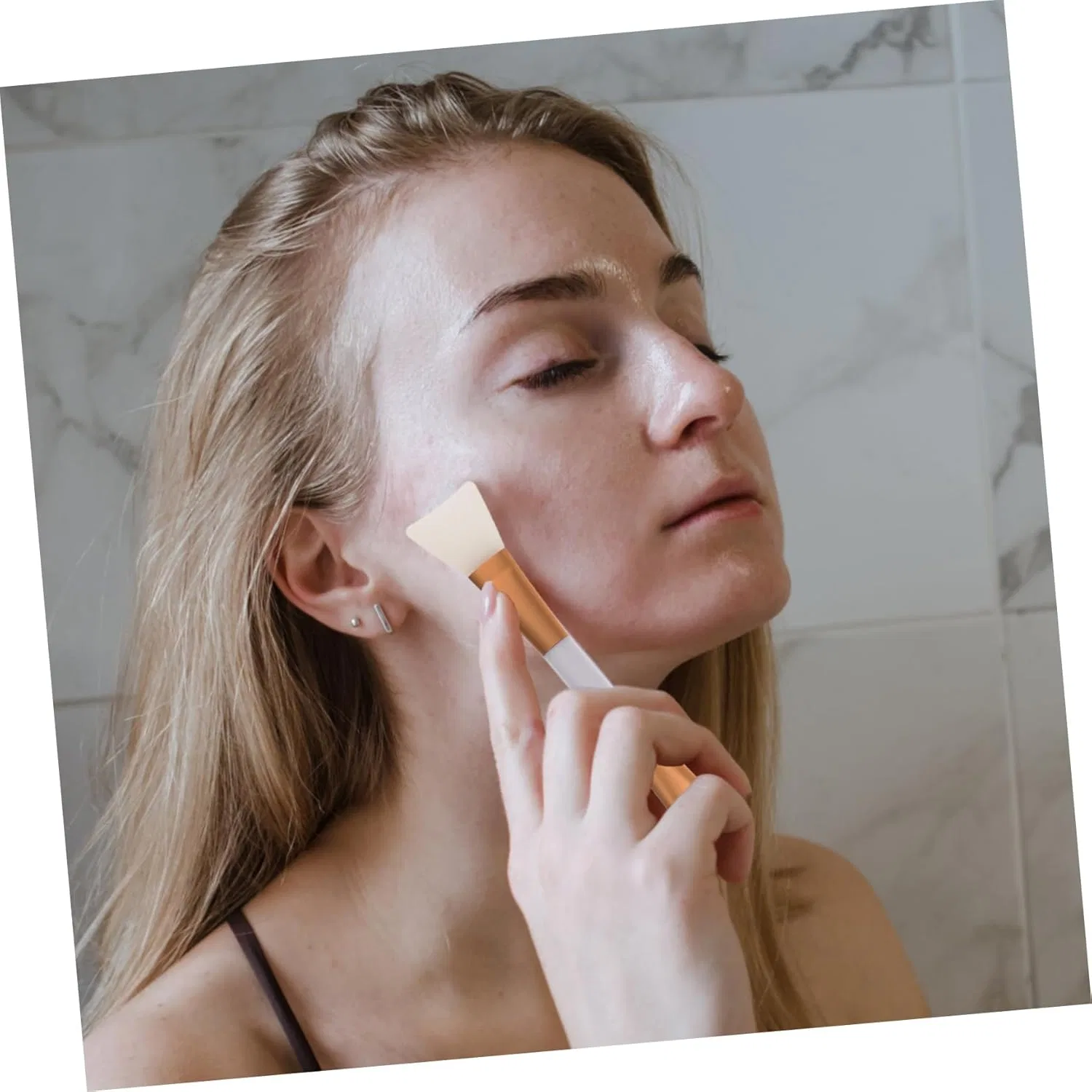 Набор кистей для лица силиконовых двойных Minkissy 3 шт — фото 4