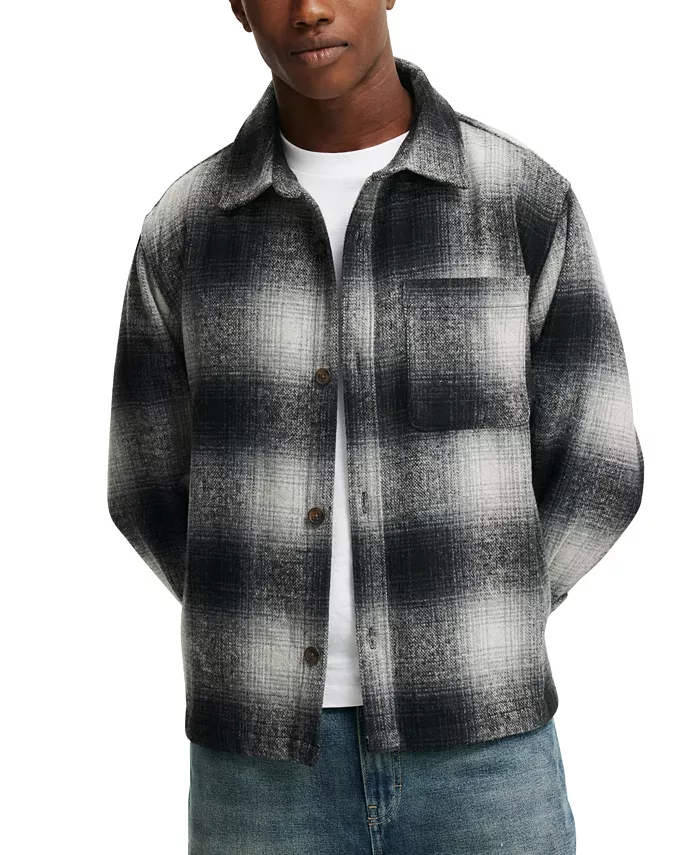 

Мужская бойфренд-рубашка oversize Cotton On, черный