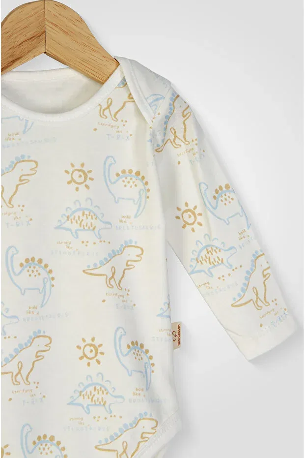 Детское боди для мальчиков с принтом 2 предмета Mini Cotton, Blue — фото 3