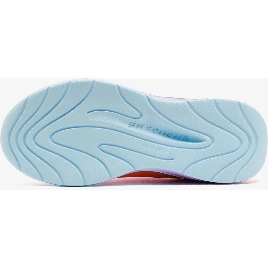 Кроссовки для девочек с амортизацией Skechers Wave 92 303571L Prmt, Черный — фото 4