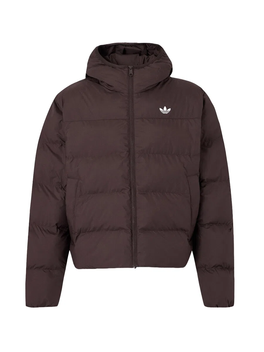 Зимняя куртка ADIDAS ORIGINALS 'HOODED REGEN' шоколадного цвета