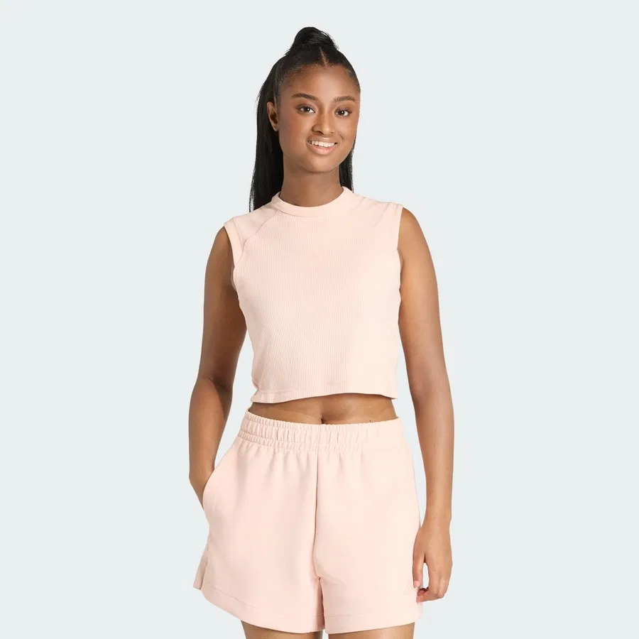 Женский топ-безрукавка из рибаны All Szn Rib Tank Top adidas, Розовый
