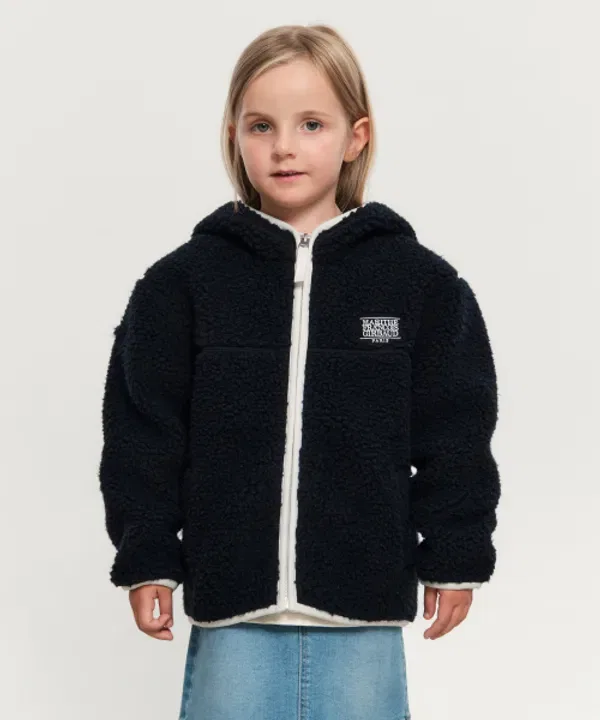Флисовая кофта на молнии Kids Classic Logo, Marithé Kids, синий