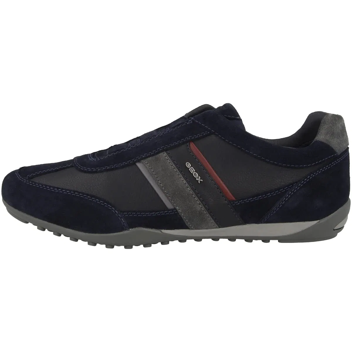 Детские кроссовки для мальчиков на шнуровке U Wells a Geox, Blue Red Navy Dk Burgundy