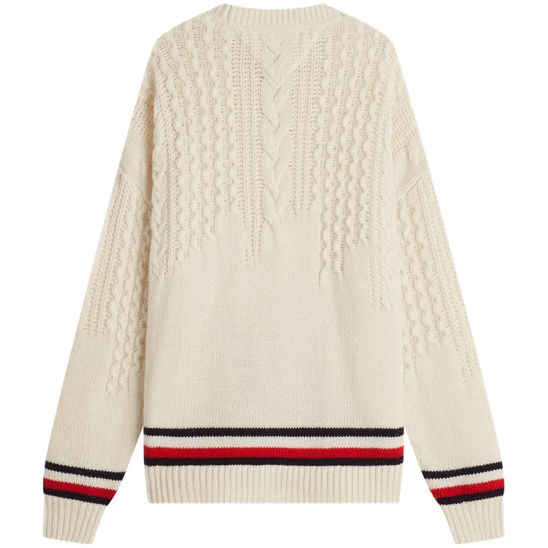 Женский свитер с круглым вырезом Ecru AEF Tommy Hilfiger, Ecru AEF — фото 4