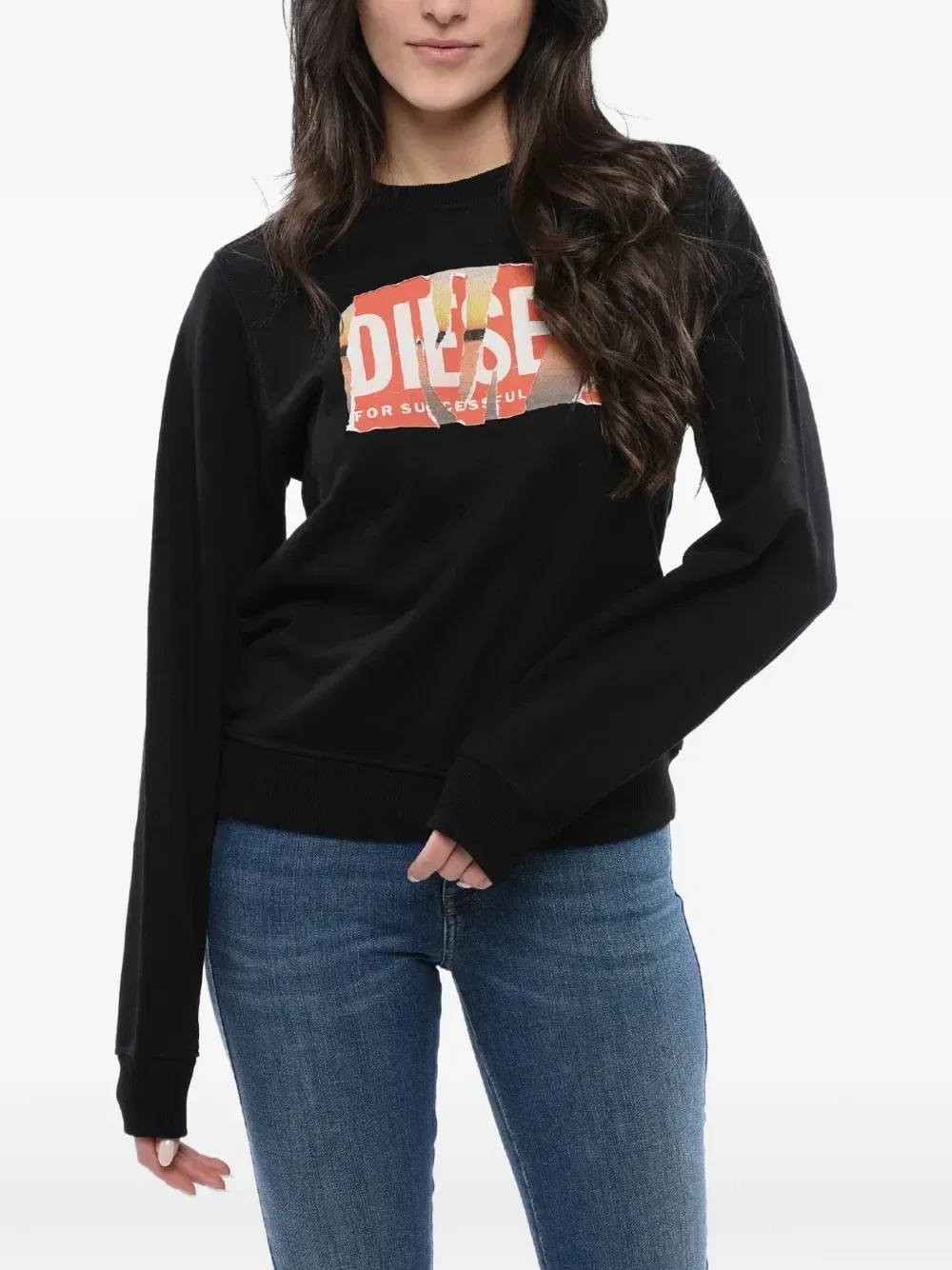 Свитер с логотипом Diesel, черный