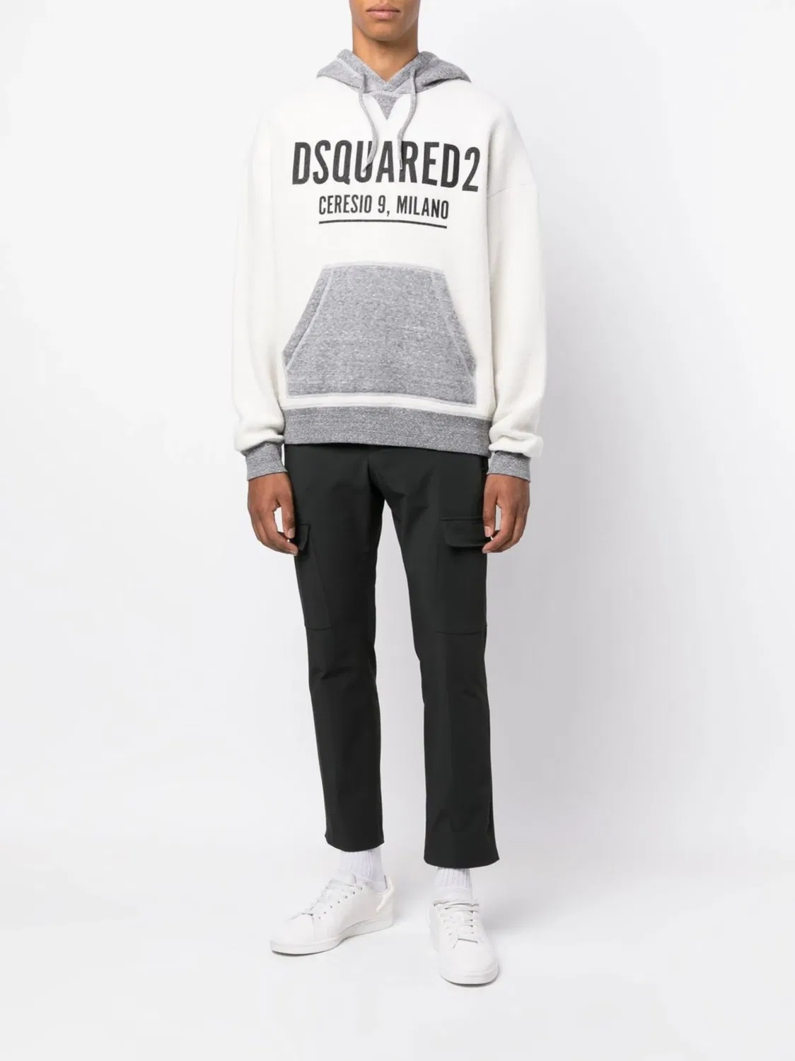 Худи с Логотипом из Хлопка DSQUARED2, белый — фото 3