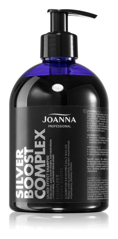 

Фиолетовый шампунь, нейтрализующий желтоватые оттенки Joanna Silver Boost Complex
