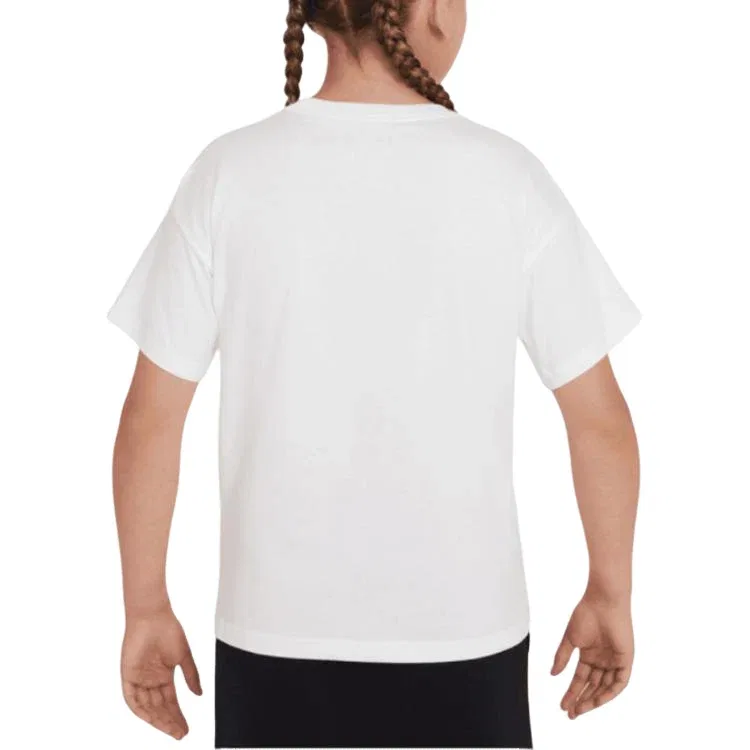 Детская футболка Sportswear Loose Fit T-Shirt 'White Sip The Tea' Nike, белый — фото 3