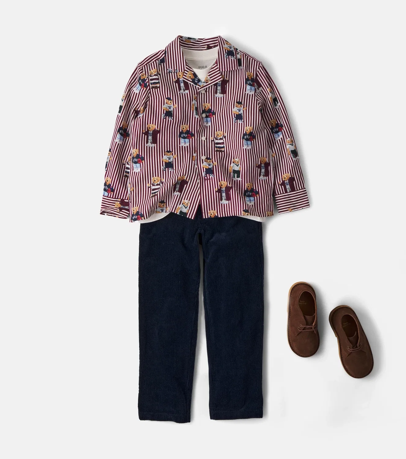 Рубашка с длинным рукавом Polo Ralph Lauren Kids, красный — фото 2