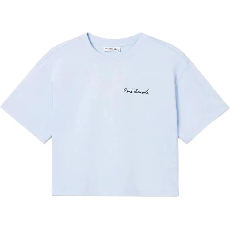 Футболка LACOSTE J2G, круглый вырез, Baby Blue — фото 3