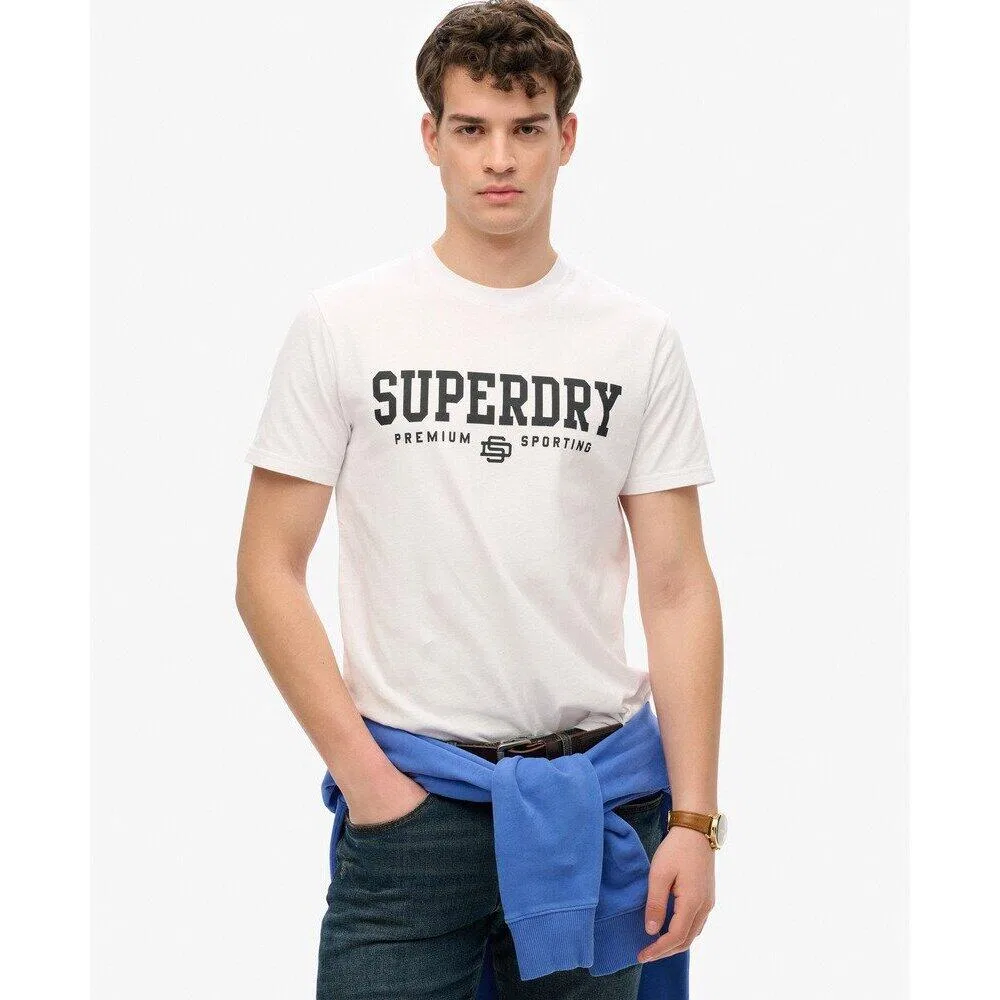 Мужская футболка с принтом Core Sports Superdry, Weiss — фото 2