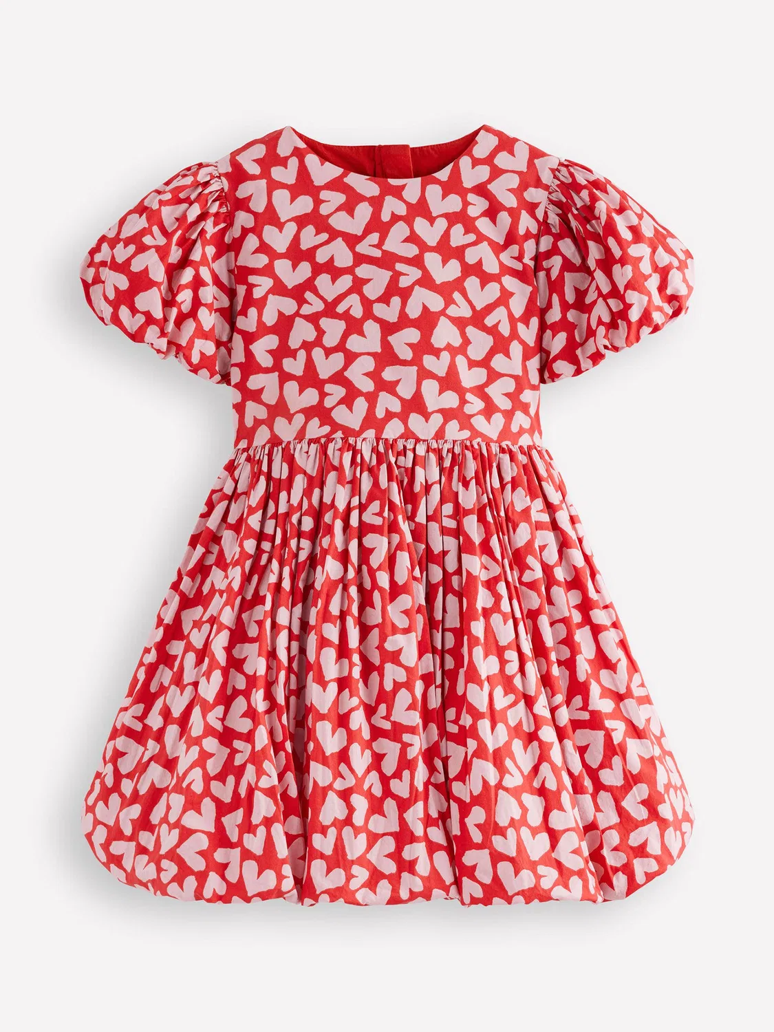 Платье с пышной юбкой, Heart Bubble Hem Boden, красный