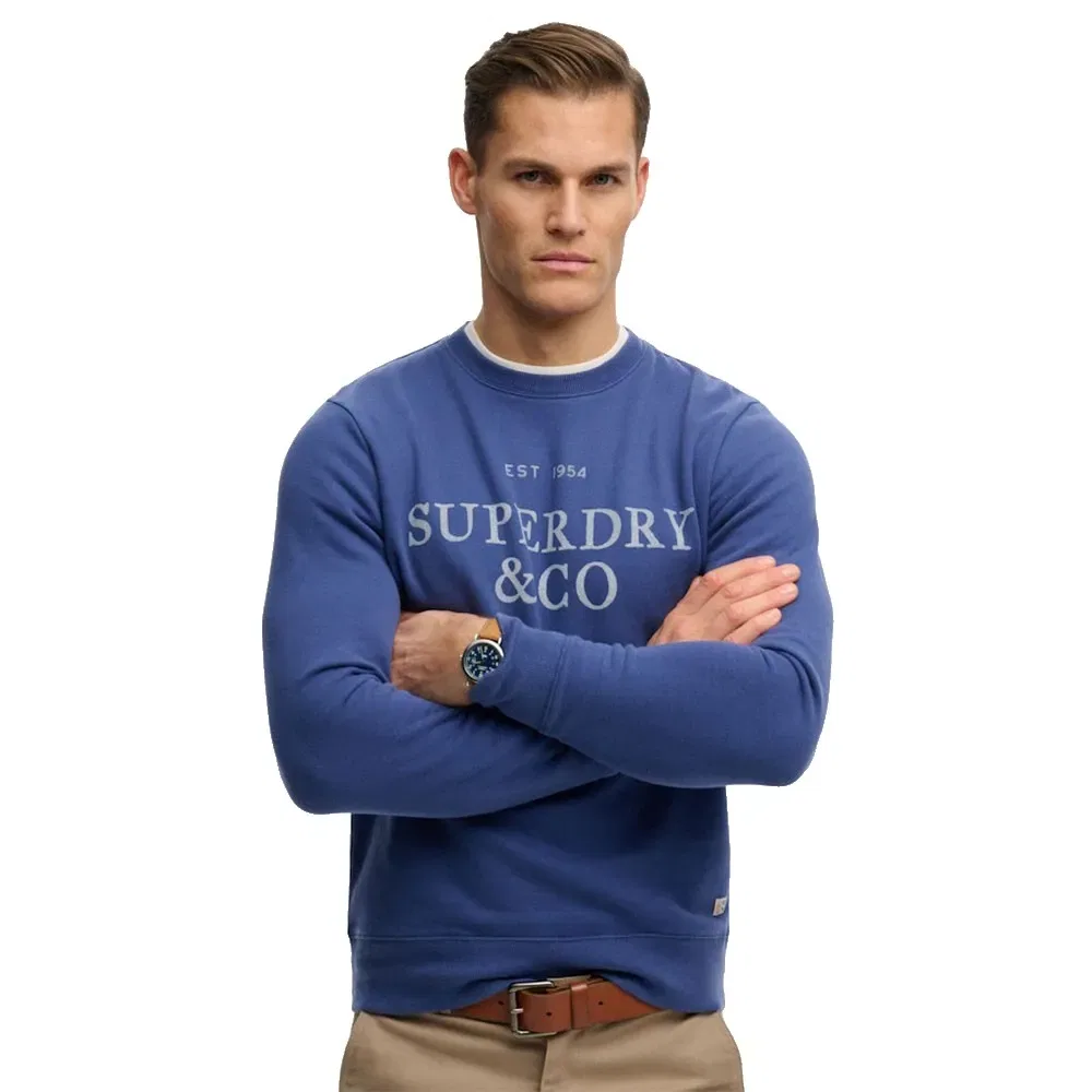 Свитшот Relaxed Fit Superdry, синий