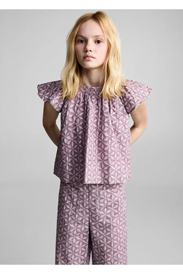 Детские брюки для девочек вязаные Carlota Mango Kids, Pink