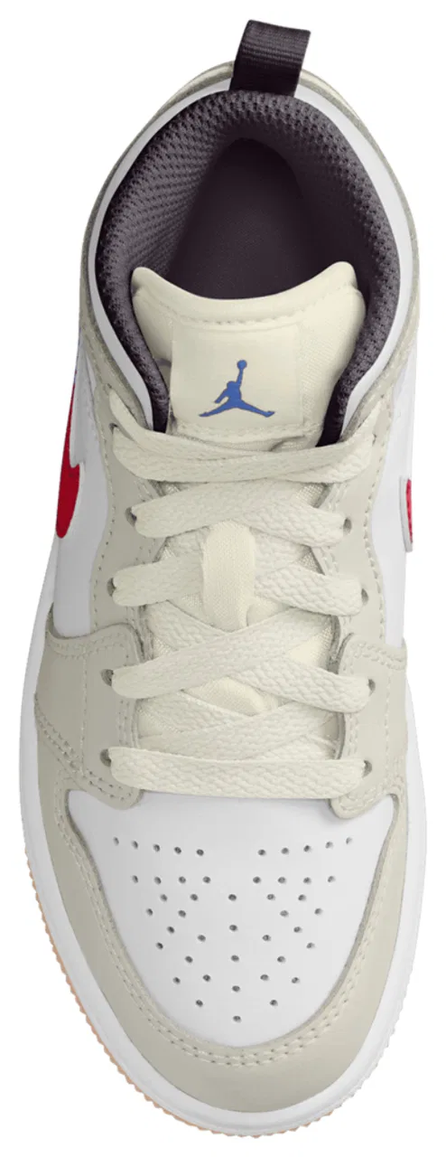 Кроссовки для мальчиков Jordan AJ 1 Mid, цвет White/Sail/Phantom — фото 3