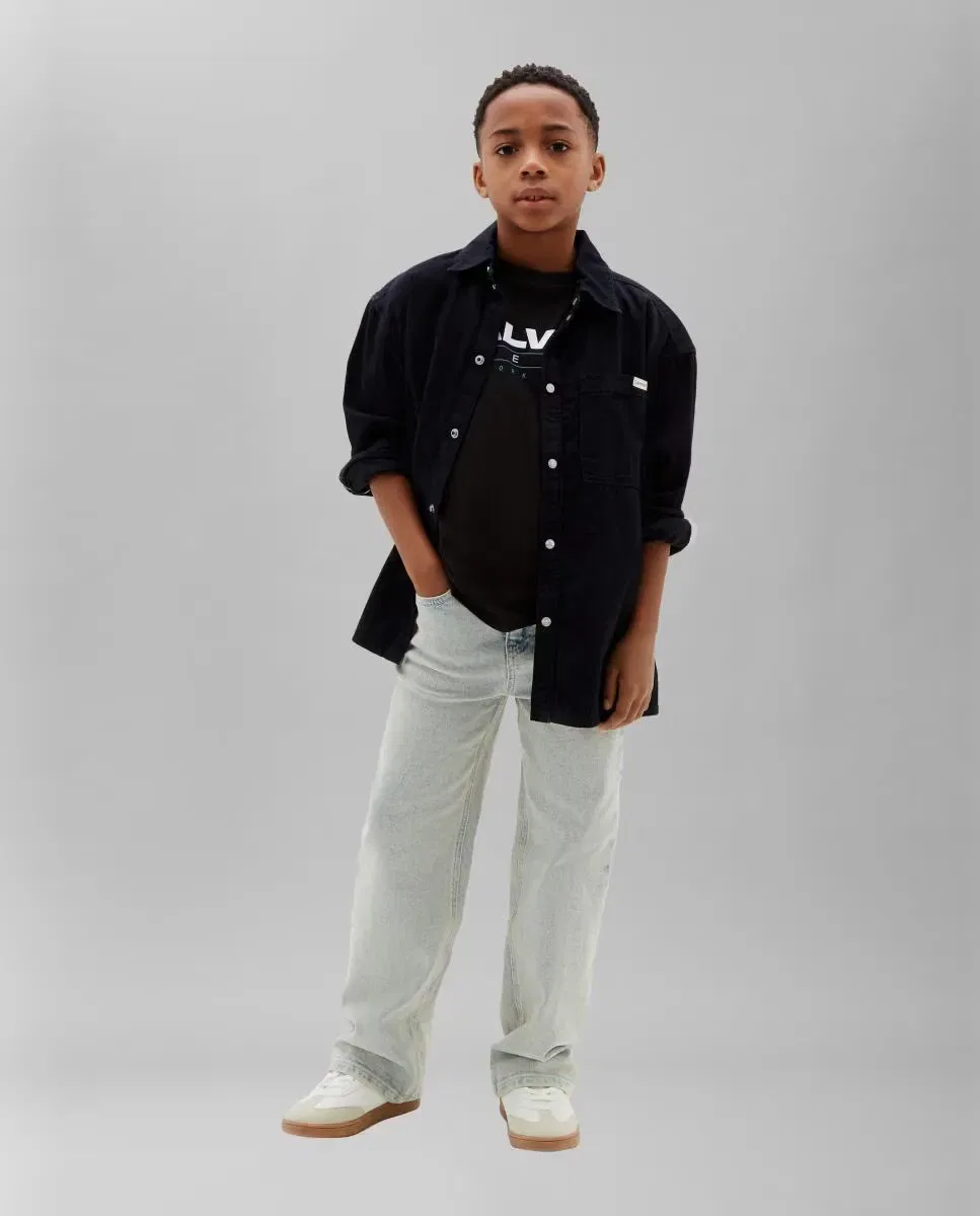 Детская футболка для мальчиков хлопковая Calvin Klein, Negro — фото 4