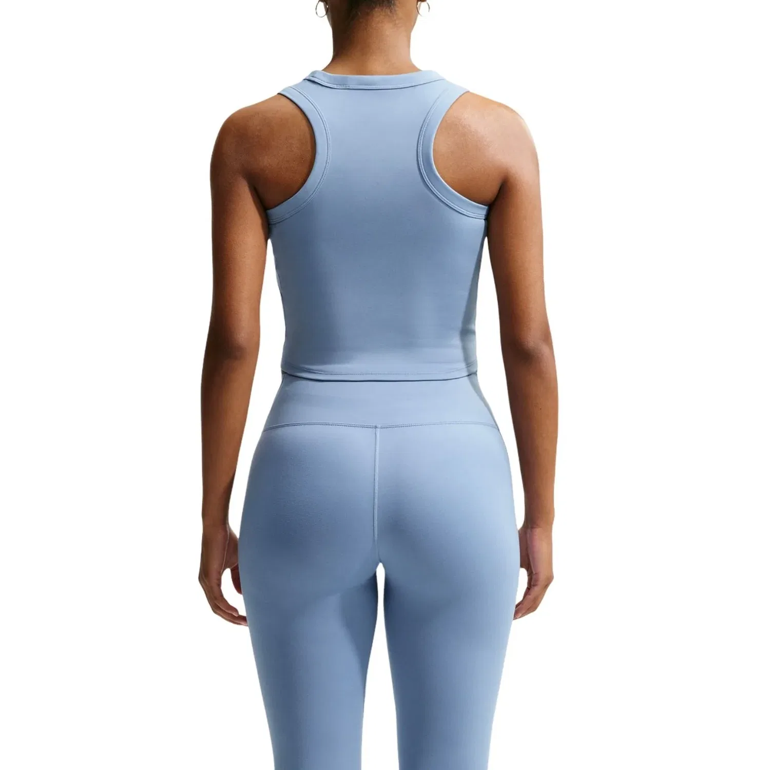 Женская футболка One Fitted Dri-FIT Cropped Tank Top 'Work Blue White' Nike, Work Blue/White — фото 2