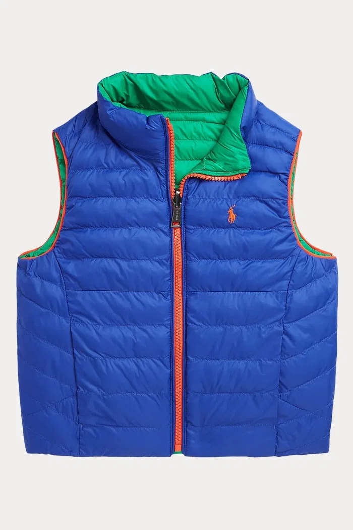 Жилет детский утепленный Reversible Terra Puffer Vest Polo Ralph Lauren, Kayak Green/Blue Saturn