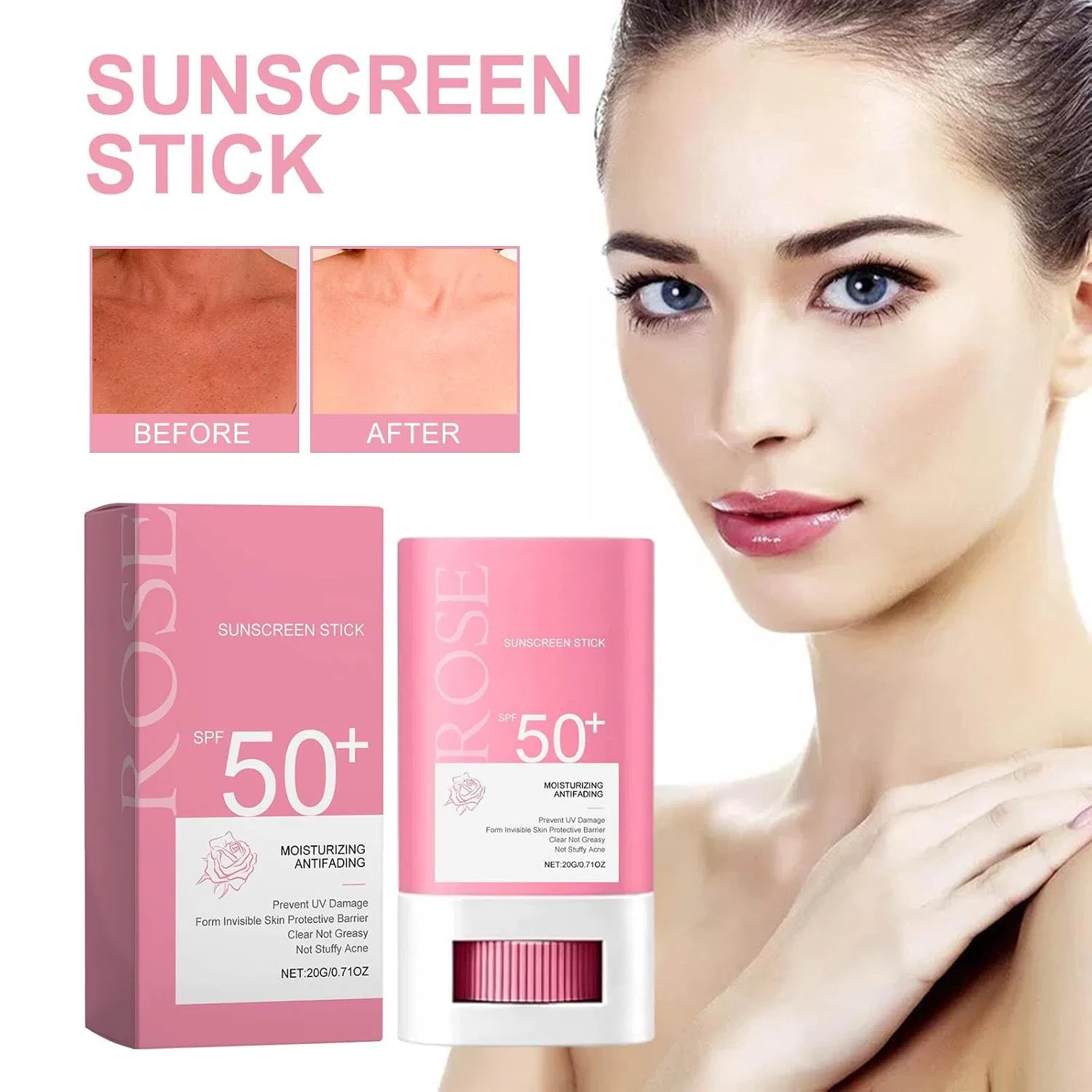 Солнцезащитный стик с экстрактом розы SPF 50+, 20 г Generisch — фото 2