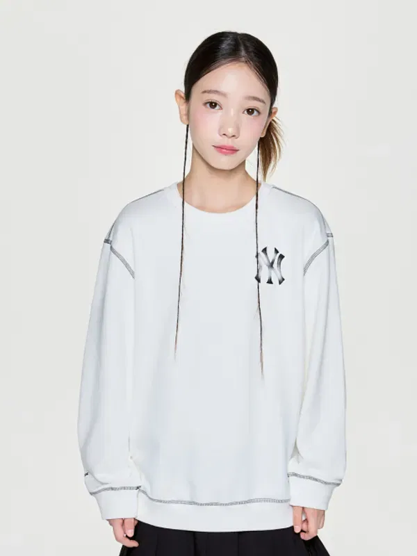 Свитшот с логотипом, Street Basic Logo Artwork Mlb Kids, слоновая кость