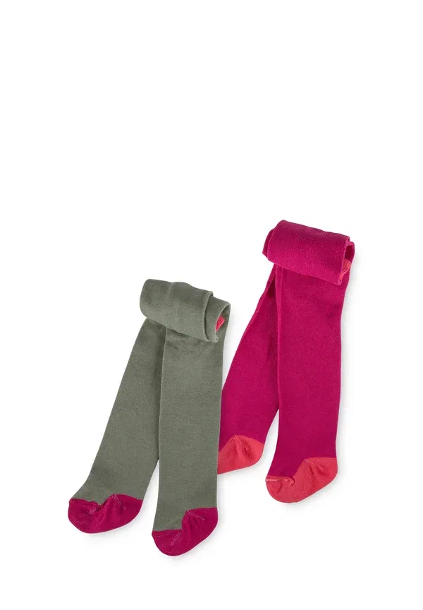 Колготки, 80% хлопок, 2 pack fancy forest, Sigikid, зеленый, ягодный