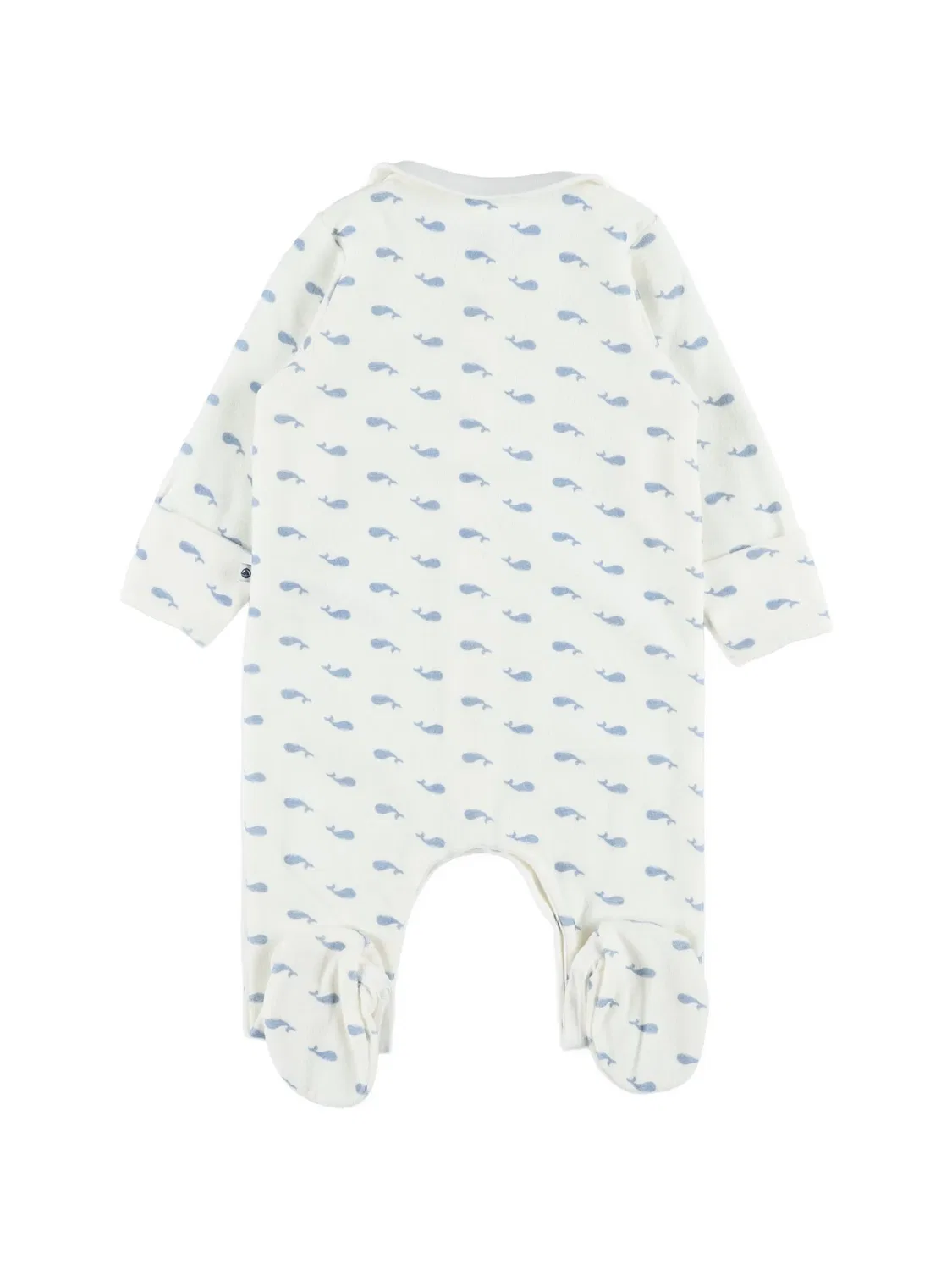 Пижама с воротником Питер Пэн и принтом Petit Bateau, нейтральные цвета — фото 2
