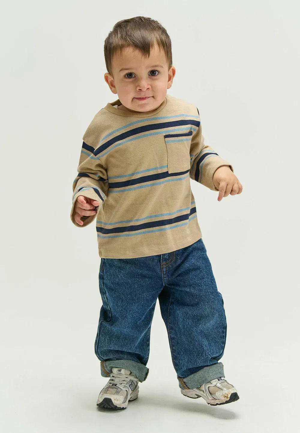 Tnsttheodor os l_s tee - футболка с длинными рукавами The New Siblings, Humus Striped