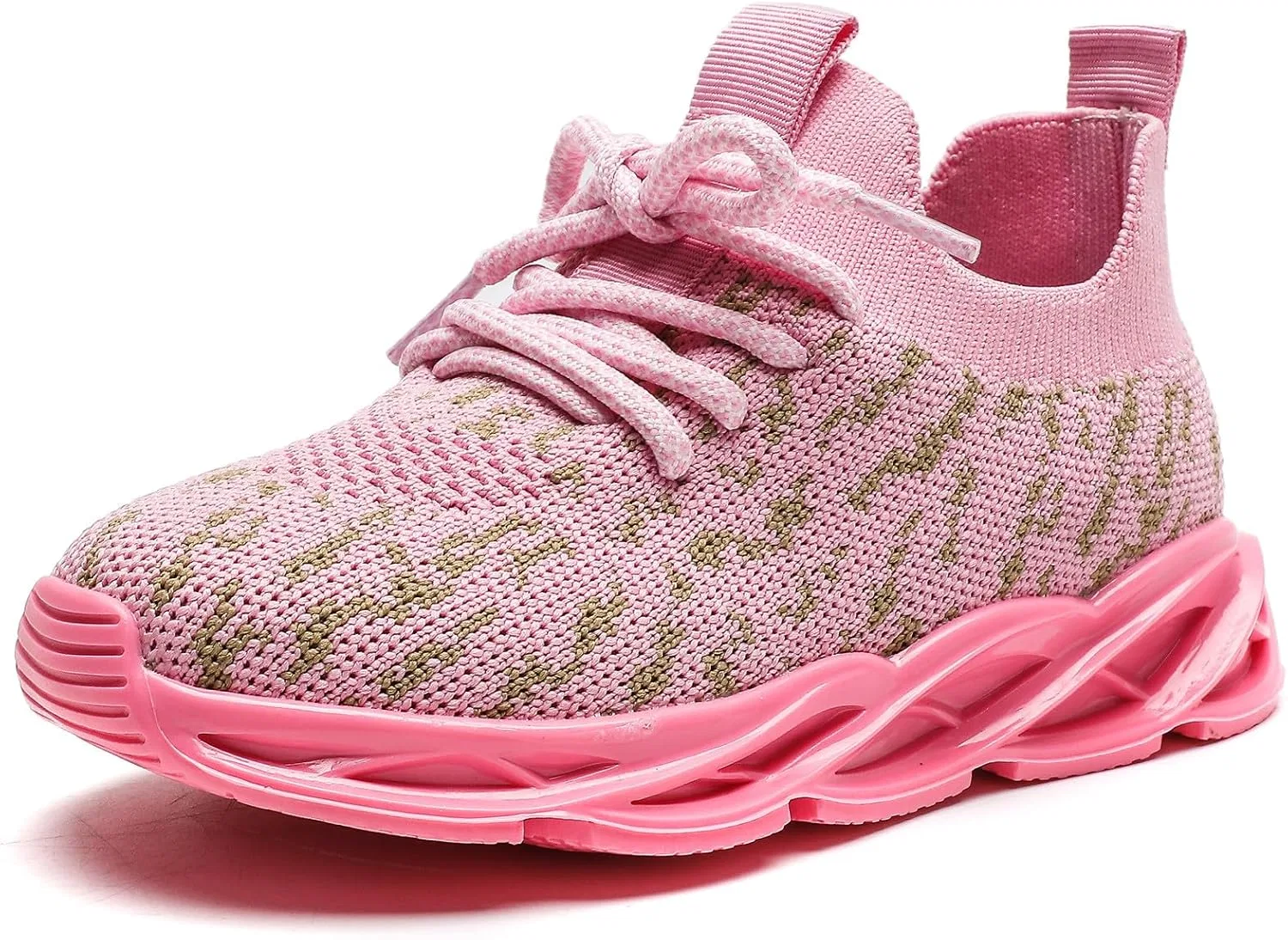 Детские кроссовки для девочек и мальчиков с дышащим верхом DADAWEN, Hot Pink