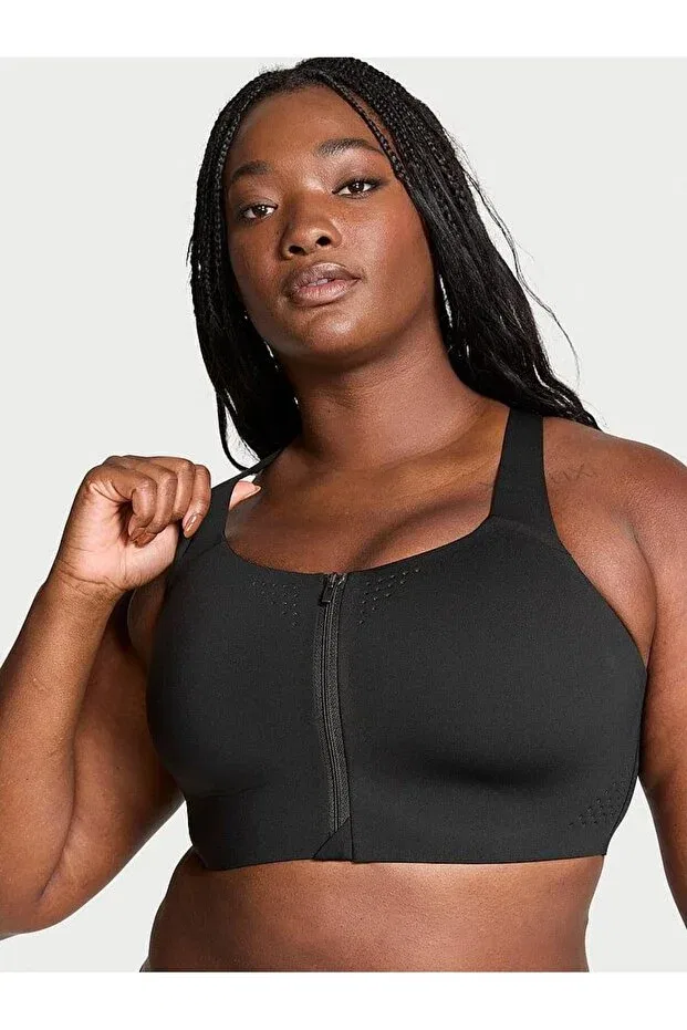 Женский бюстгальтер с пуш-апом Featherweight Max Front Zipper Sports Victoria'S Secret, Black