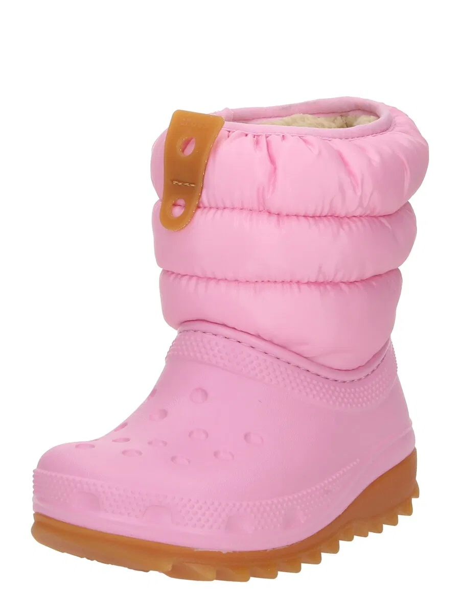 Розовые зимние ботинки Crocs