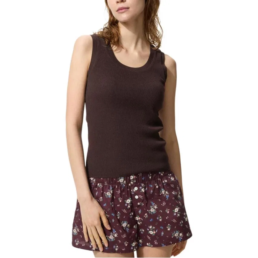 Топ-майка UNIQLO, Brown Black — фото 3