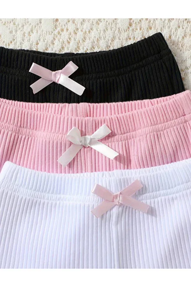 Детский комплект для девочек из 3 предметов с рюшами Basics Eymwes, Pinkblackwhite — фото 2