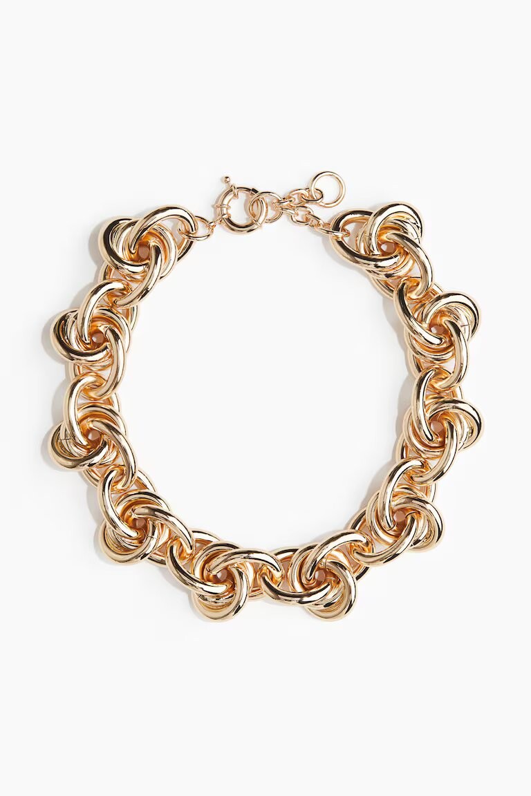 

Ожерелье H&M A/W 2024 Knot-detail Chain, золотистый