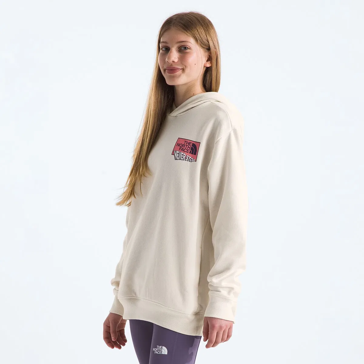 Детский пуловер с капюшоном Athletes Camp Fleece The North Face, White Dune/TNF Athletes — фото 3
