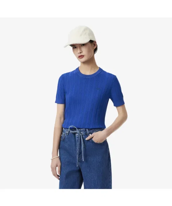 Свитер Lacoste с плиссе, черный