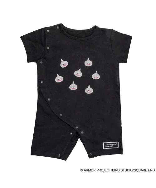 Детский хлопковый боди-комбинезон с коротким рукавом Dragon Quest Baby & Kids, Black — фото 3