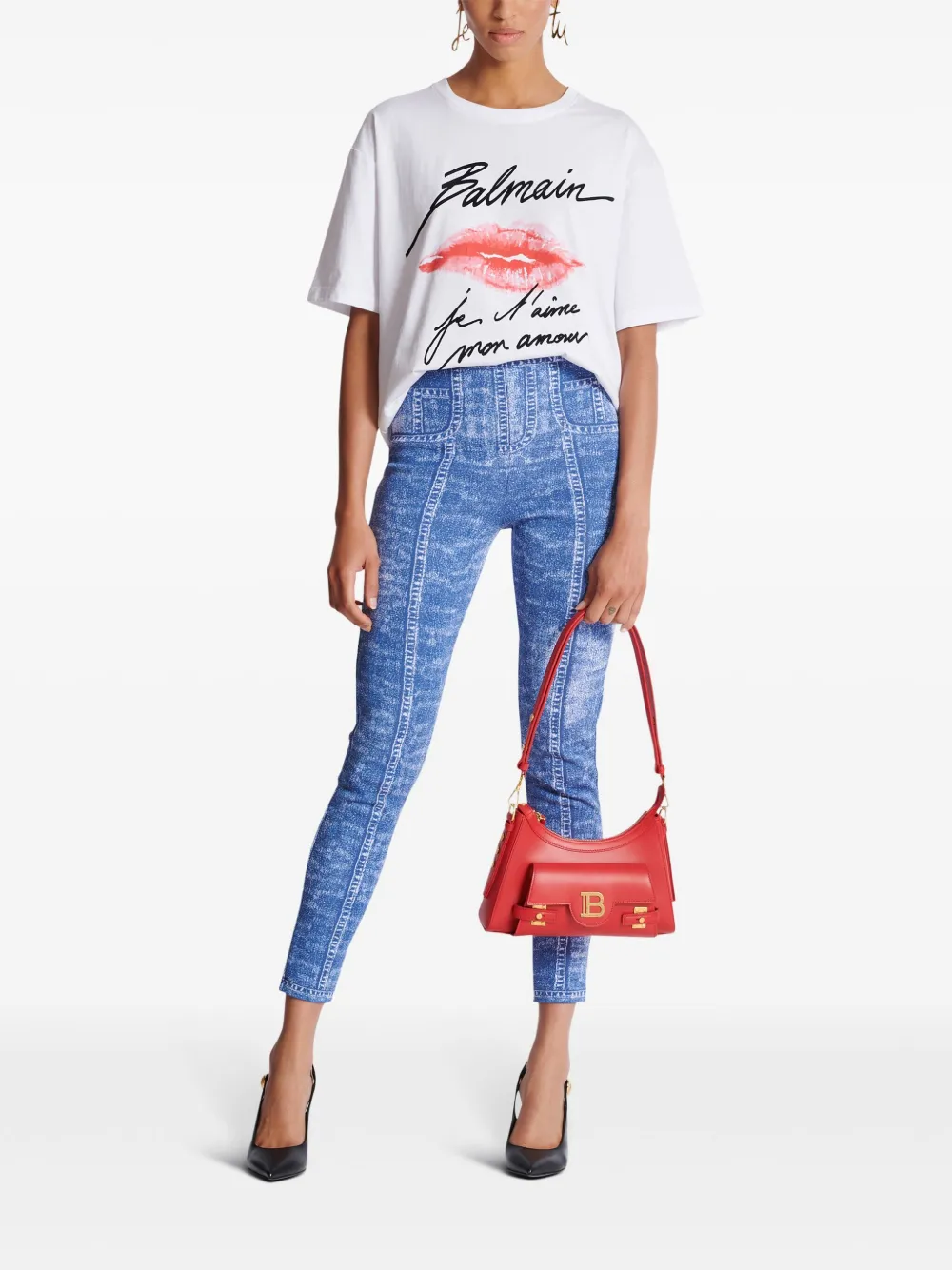 Футболка Kiss Balmain With The Logo And Print, белый — фото 2