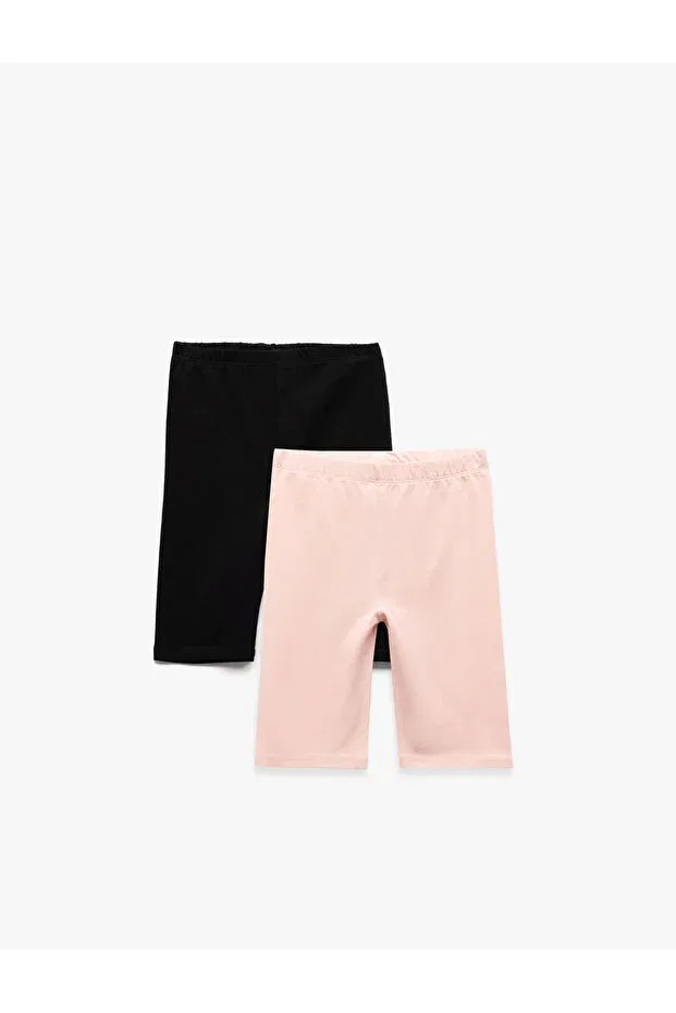 Детский комплект леггинсов для девочек Cotton Elastic Waist 2-Piece Basic Short Leggings Set Koton, Mixed