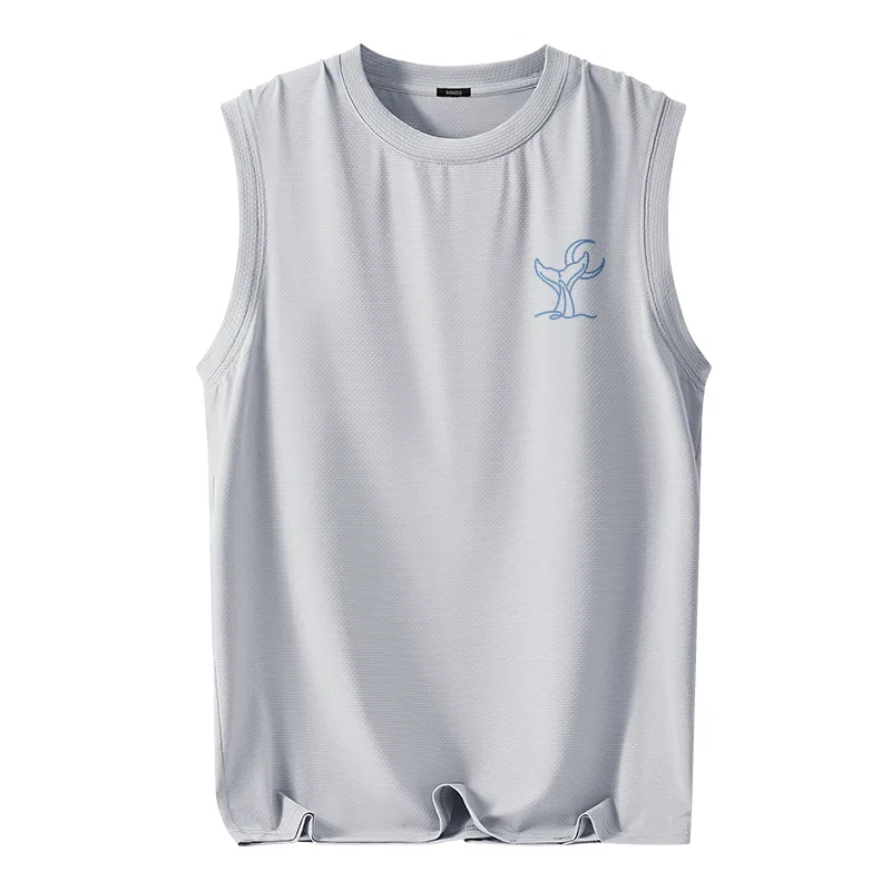 Детский топ без рукавов с круглым вырезом MINISO, Light Gray (Moon Whale Chest Logo)