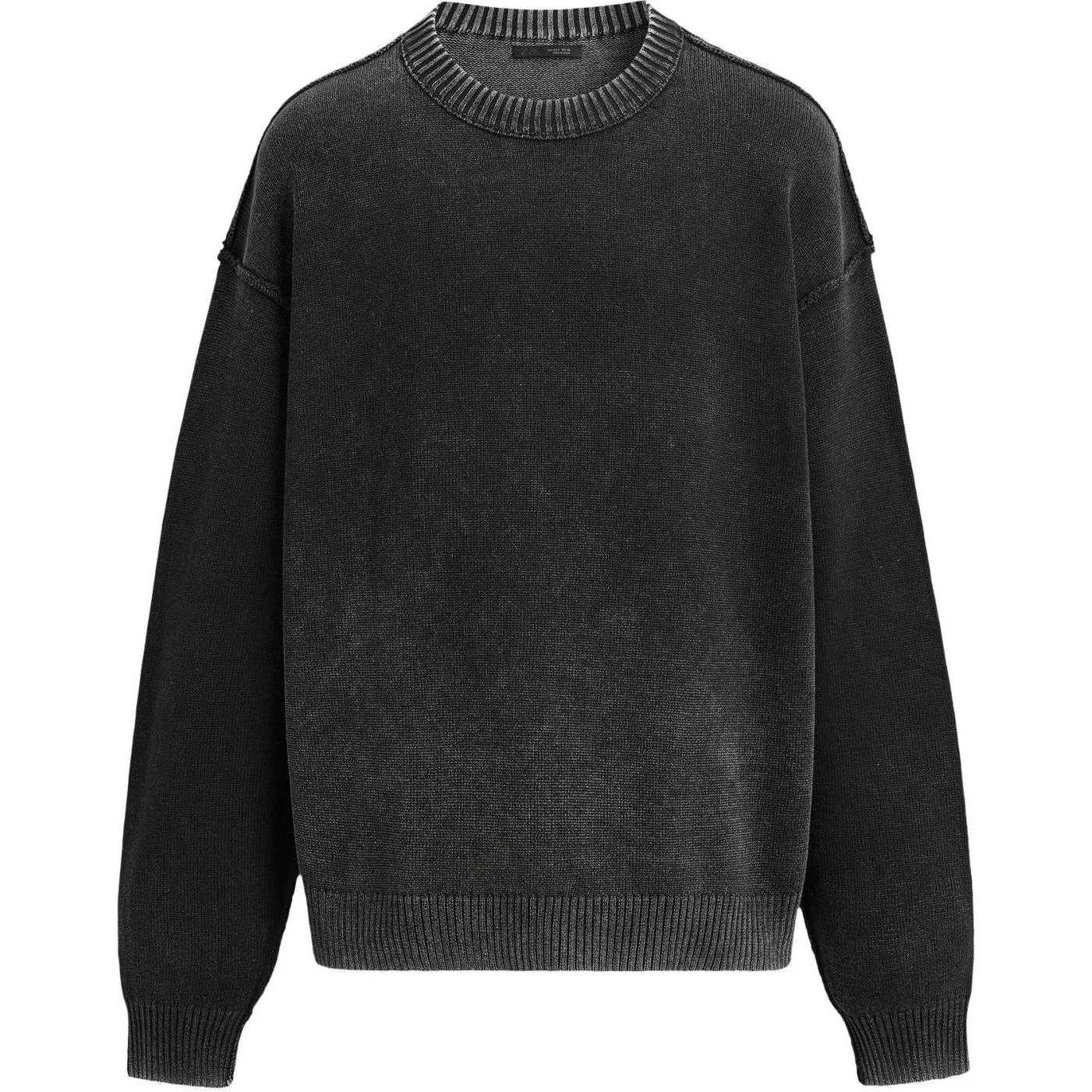 Мужской джемпер с круглым вырезом Sky Blue ZARA — фото 4