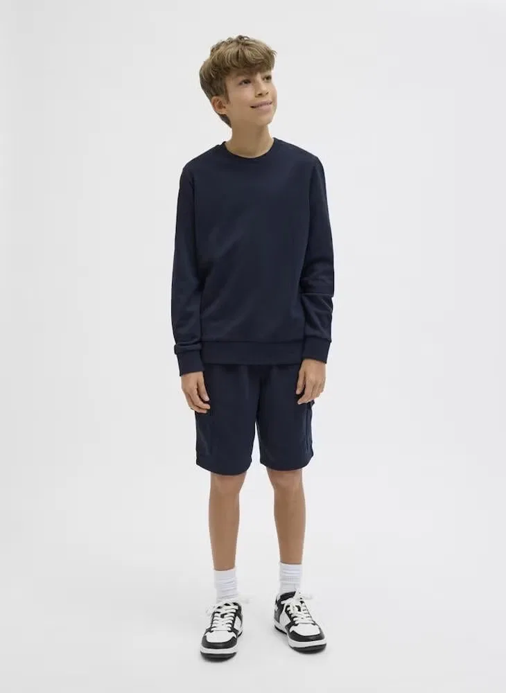 Шорты-джоггеры с карго-деталями Jack & Jones Junior, темно-синий