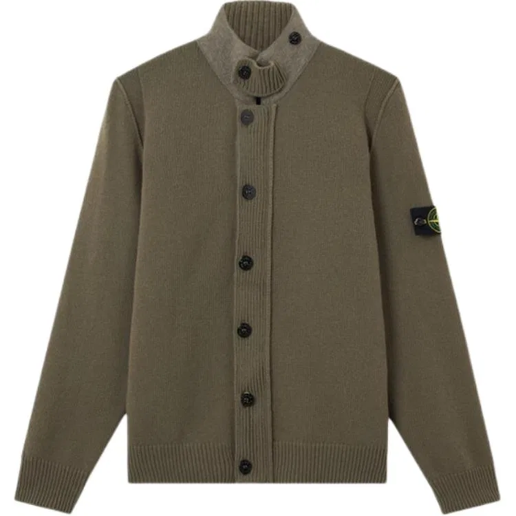 Мужской свитер с воротником-стойкой Stone Island, Army Green