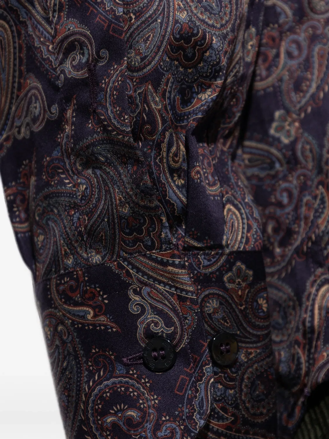 Рубашка с узором пейсли фиолетовая ETRO, фиолетовый — фото 2