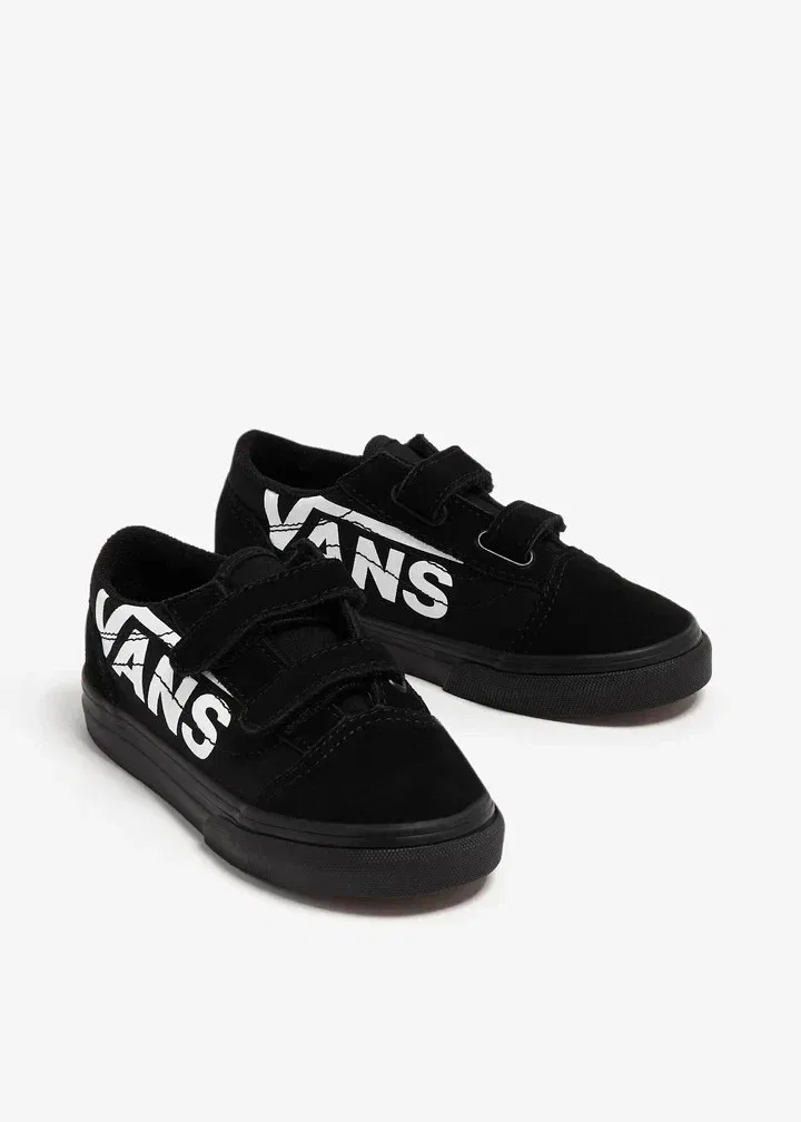 Детские кроссовки Vans Old Skool V VN0A38JNBZW с логотипом, черный — фото 2