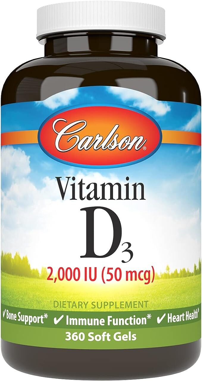 

Carlson - Витамин D3, 2000 МЕ, 360 мягких таблеток