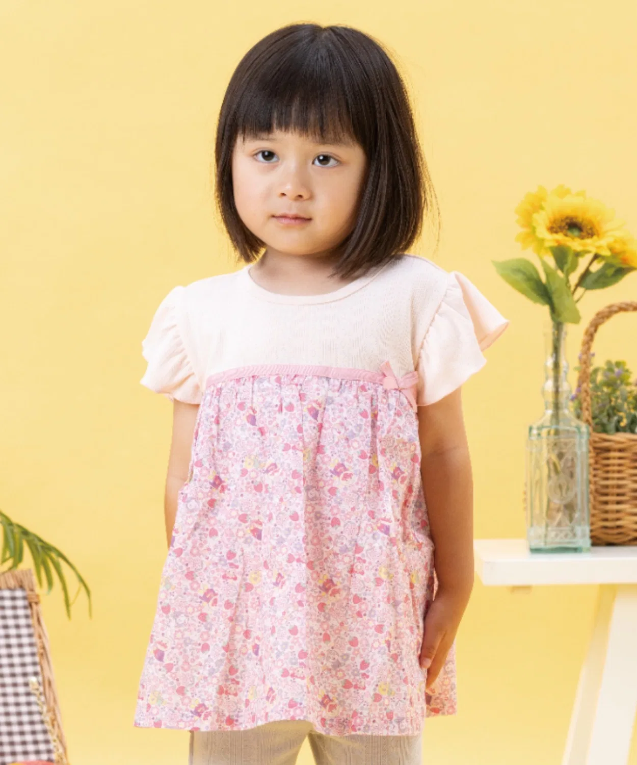 Детская туника с принтом Ribbon Flare ANPANMAN KIDS COLLECTION, Pink